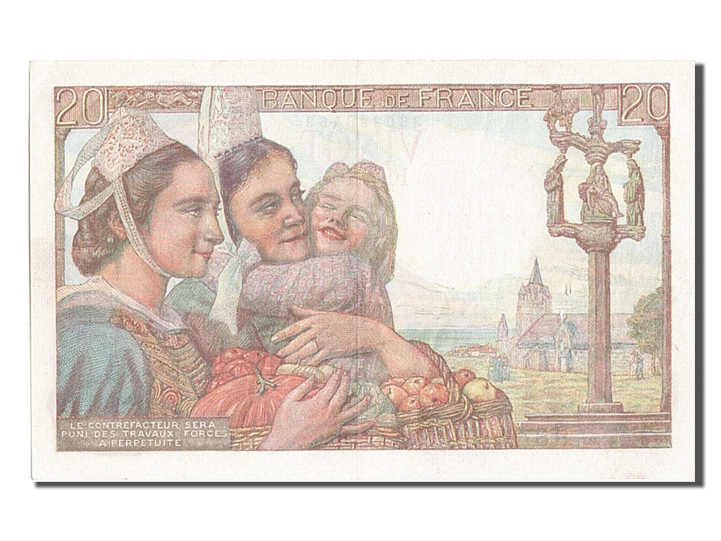 Banknot, Francja, 20 Francs, Pêcheur, 1947, 1947-01-09, UNC(63), Fayette:13.11