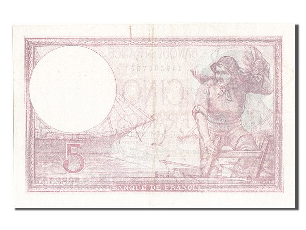 Banknote, France, 5 Francs, 5 F 1917-1940 ''Violet'', 1939, 1939-08-03