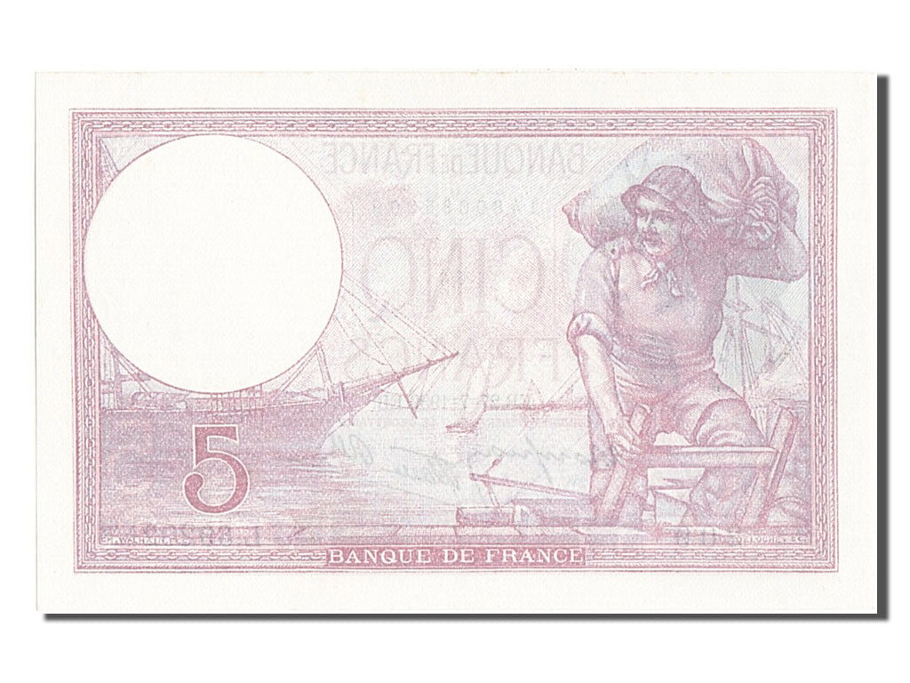 Biljet, Frankrijk, 5 Francs, 5 F 1917-1940 ''Violet'', 1939, 1939-07-27, SPL