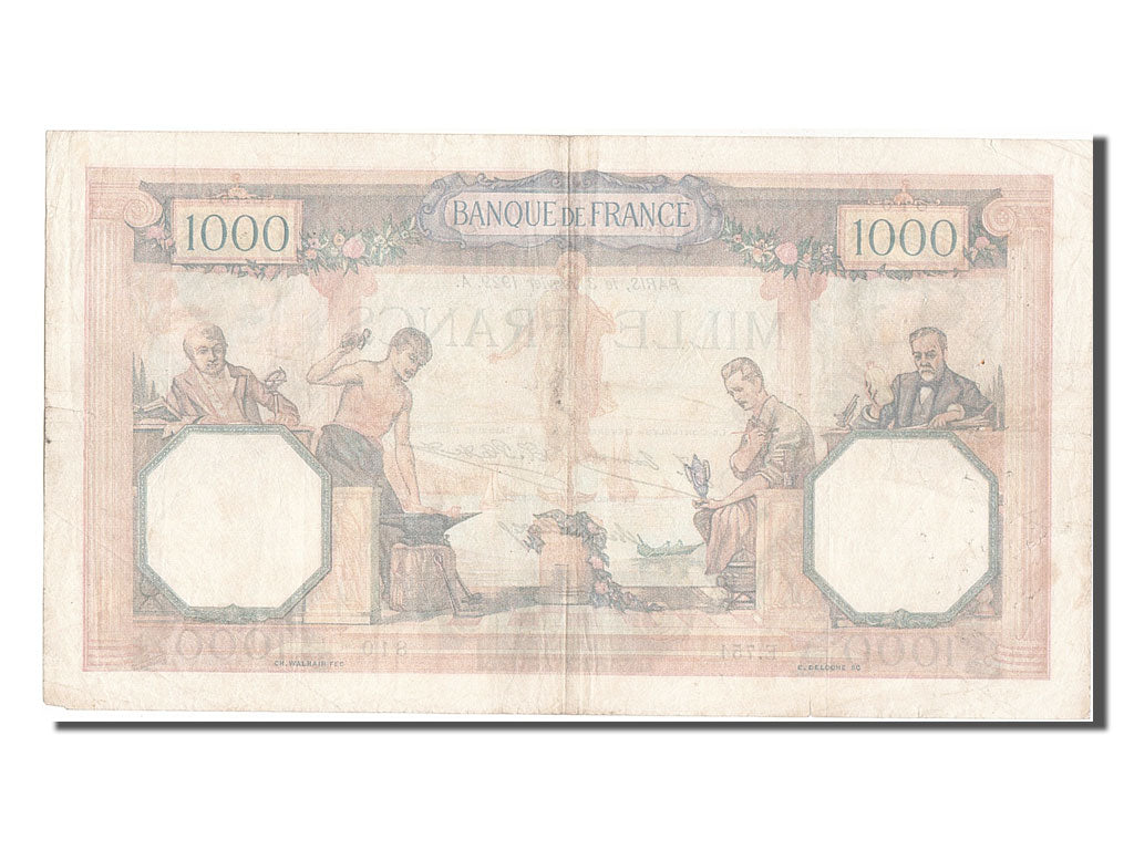 France, 1000 Francs, 1 000 F 1927-1940 ''Cérès et Mercure'', 1929, KM #79a, 1...