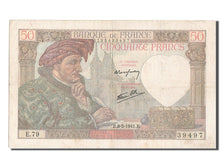 Billet, France, 50 Francs, 50 F 1940-1942 ''Jacques Coeur'', 1941, 1941-05-08