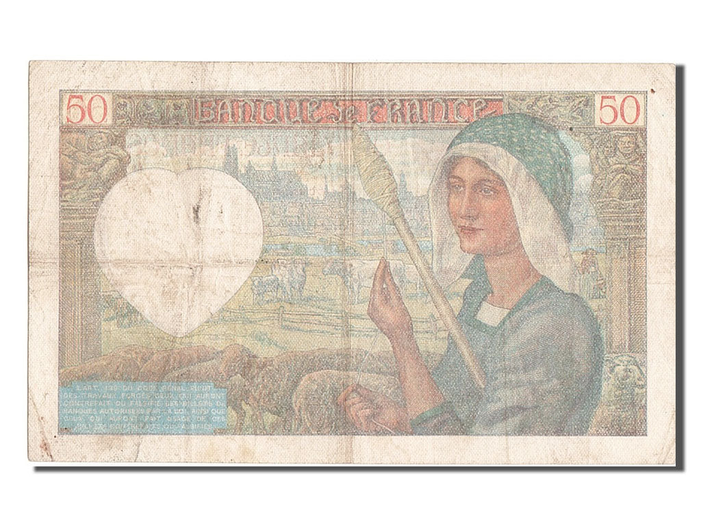 Billet, France, 50 Francs, 50 F 1940-1942 ''Jacques Coeur'', 1941, 1941-05-08
