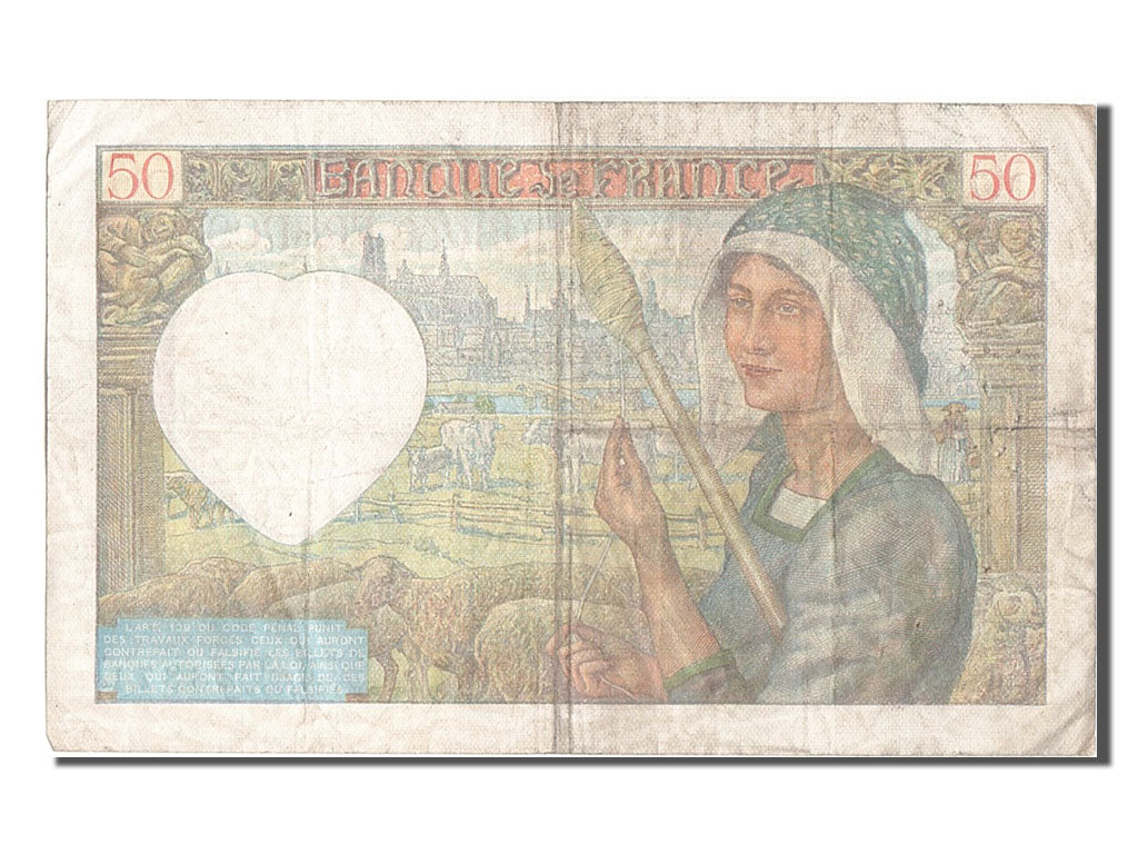 France, 50 Francs, 50 F 1940-1942 ''Jacques Coeur'', 1941, KM #93, 1941-04-24,..