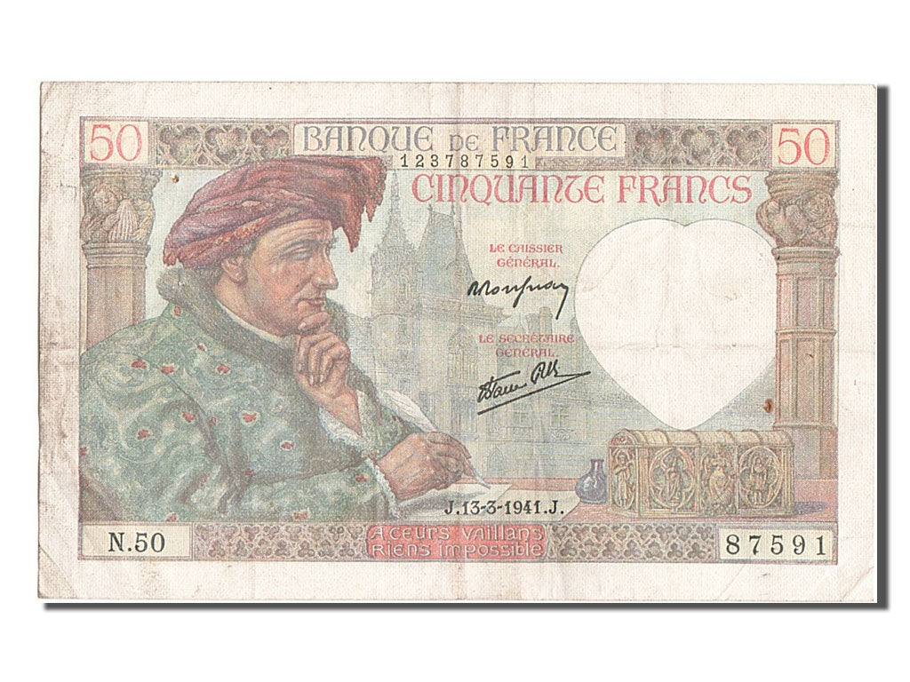 50 Francs type Jacques Cœur