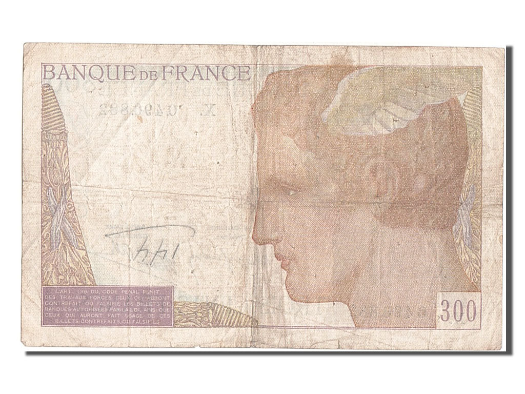 Billet, France, 300 Francs, 300 F 1938-1939, 1939, 1939-02-09, TB+