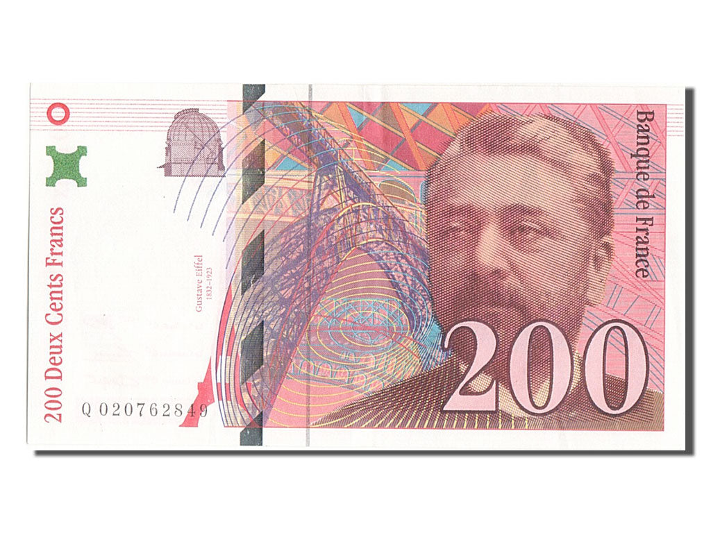 France, 200 Francs, 200 F 1995-1999 ''Eiffel'', 1996, KM #159a, UNC(63),...
