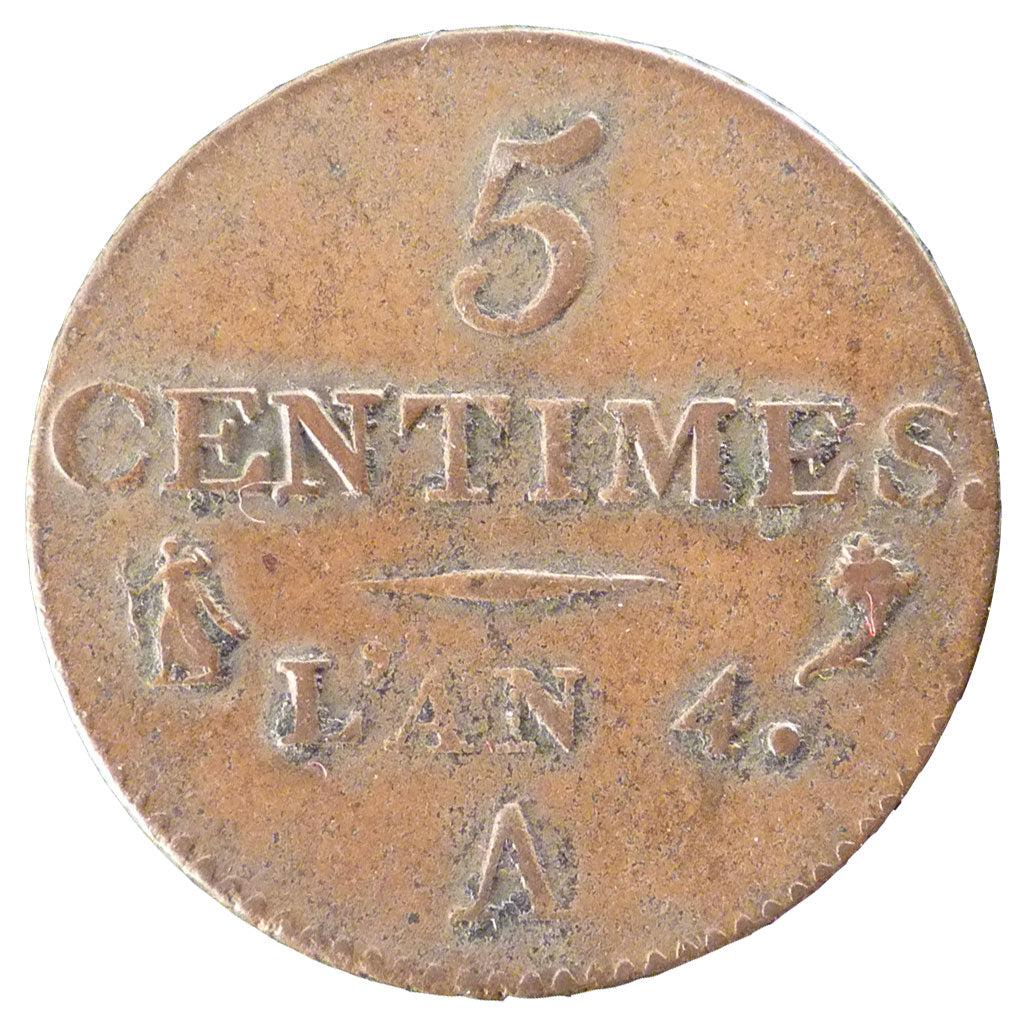 Directoire, 5 Centimes Dupré, Petit Module