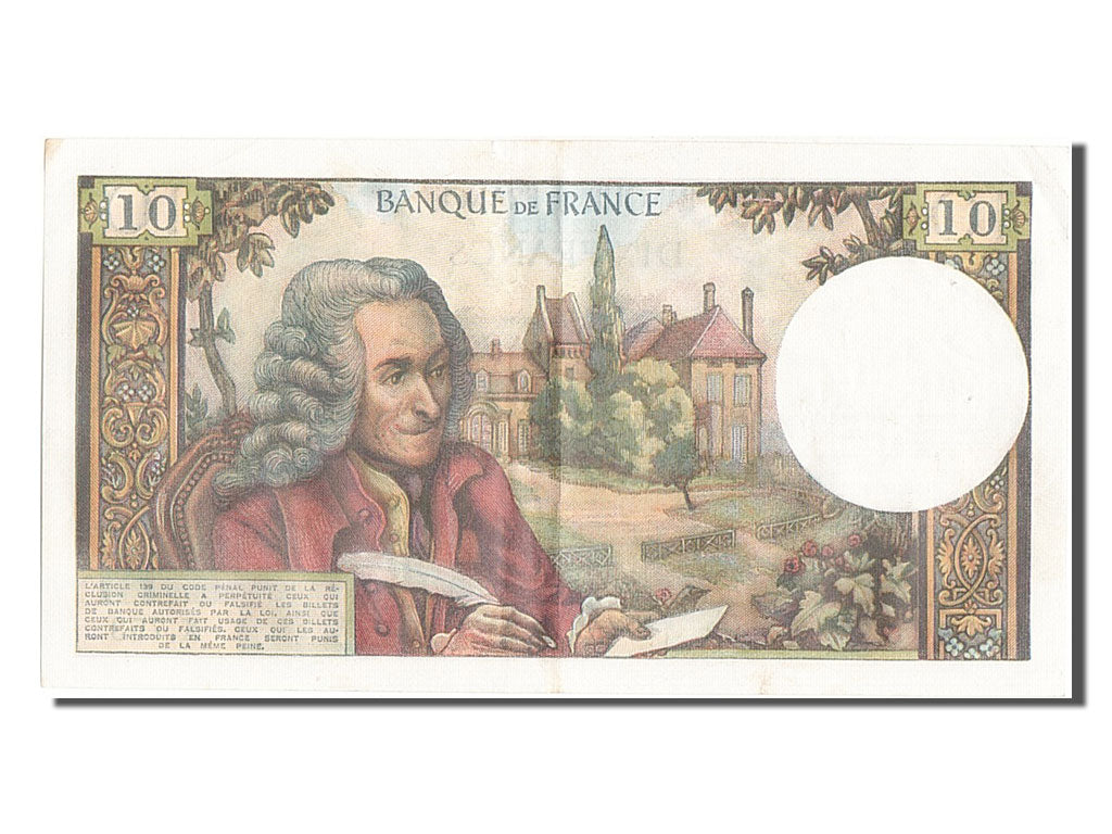 France, 10 Francs, 10 F 1963-1973 ''Voltaire'', 1972, KM #147d, 1972-02-03,...