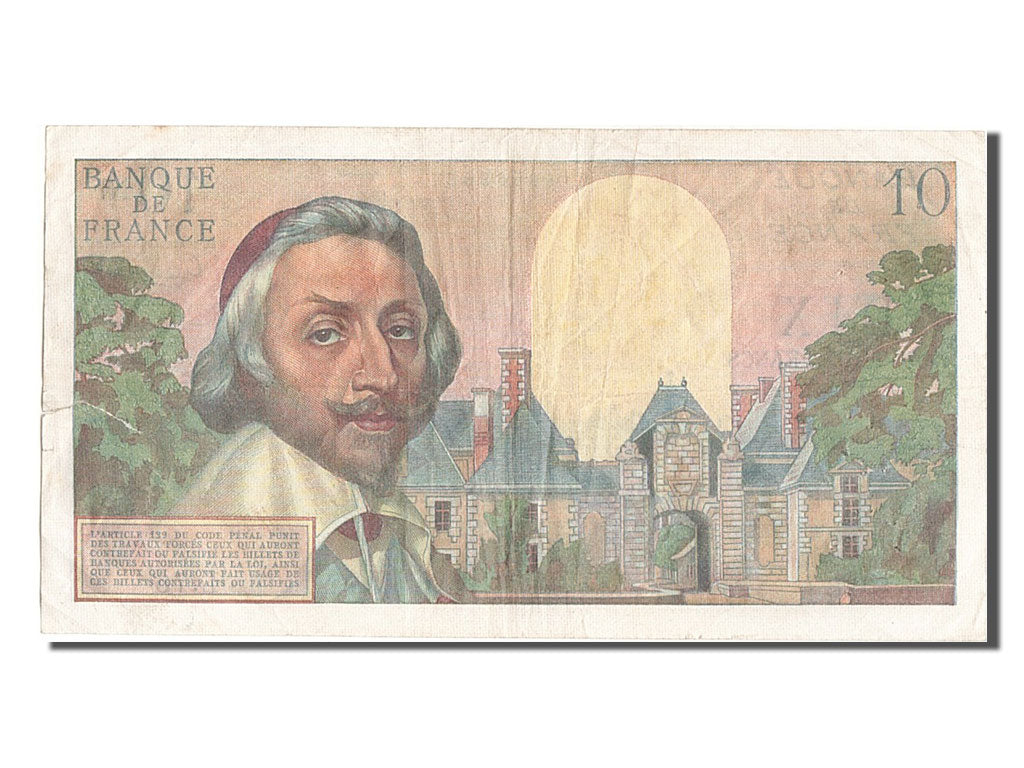 France, 10 Nouveaux Francs, 10 NF 1959-1963 ''Richelieu'', 1960, KM #142a,...