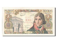 Billet, France, 100 Nouveaux Francs on 10,000 Francs, 1955-1959 Overprinted with