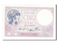 Billet, France, 5 Francs, 5 F 1917-1940 ''Violet'', 1940, 1940-12-05, SUP+