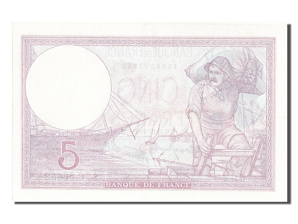 Billet, France, 5 Francs, 5 F 1917-1940 ''Violet'', 1940, 1940-12-05, SUP+