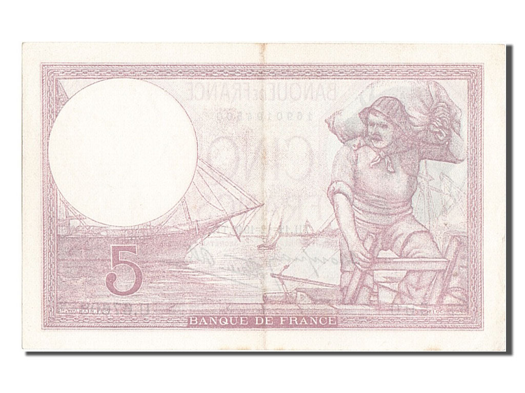 Billet, France, 5 Francs, 5 F 1917-1940 ''Violet'', 1940, 1940-12-12, SUP+