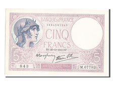 Billete, Francia, 5 Francs, 5 F 1917-1940 ''Violet'', 1940, 1940-12-26, SC