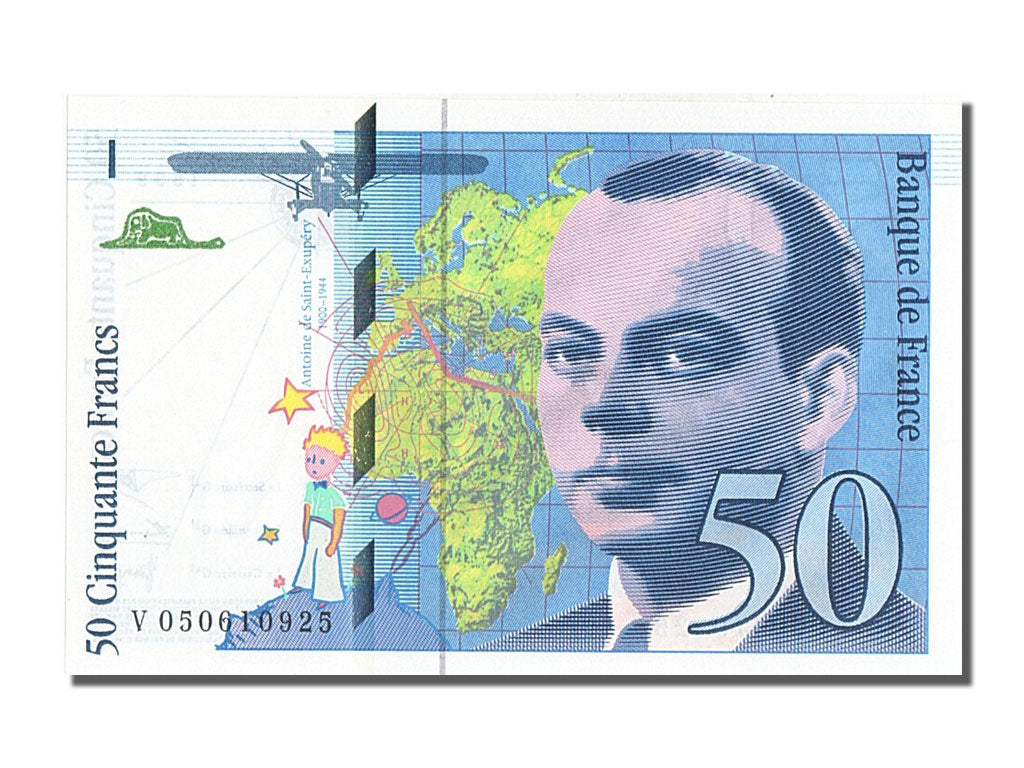 Banconote, Francia, 50 Francs, 50 F 1992-1999 ''St Exupéry'', 1999, FDS