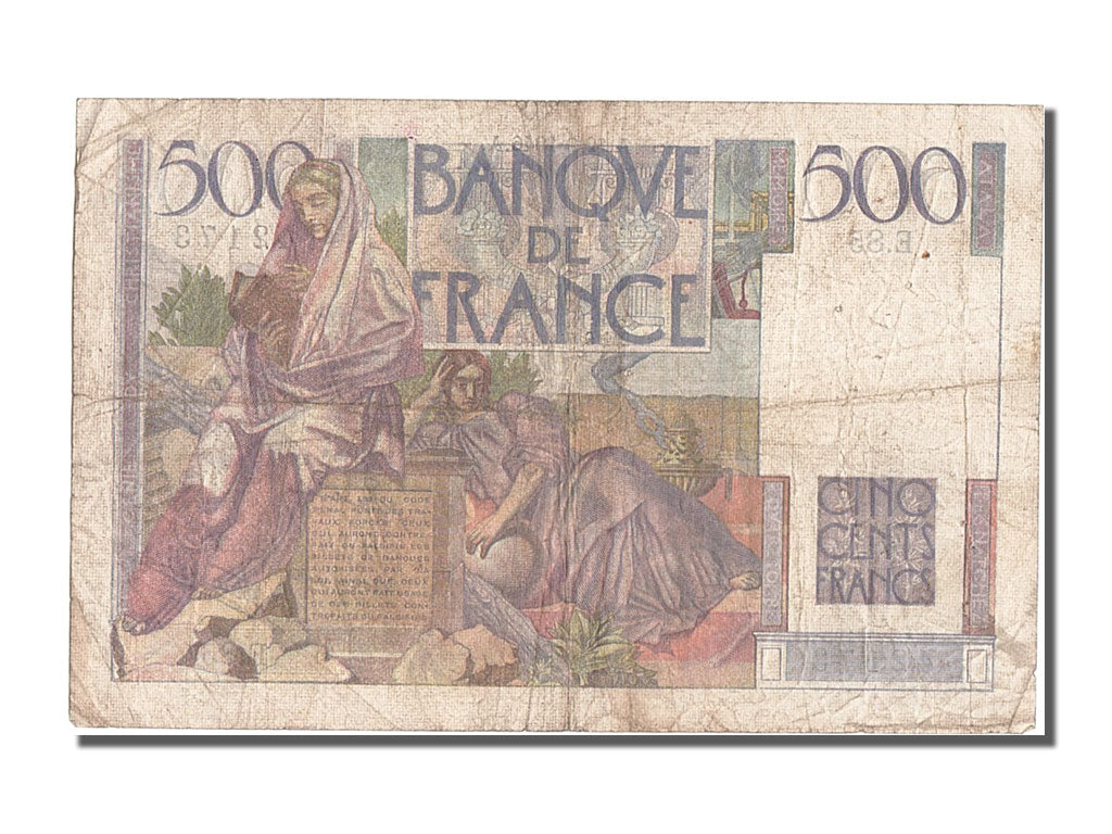 France, 500 Francs, 500 F 1945-1953 ''Chateaubriand'', 1946, KM #129a,...