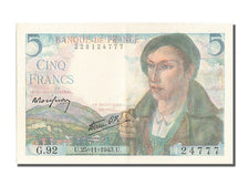 Banknote, France, 5 Francs, 5 F 1943-1947 ''Berger'', 1943, 1943-11-25
