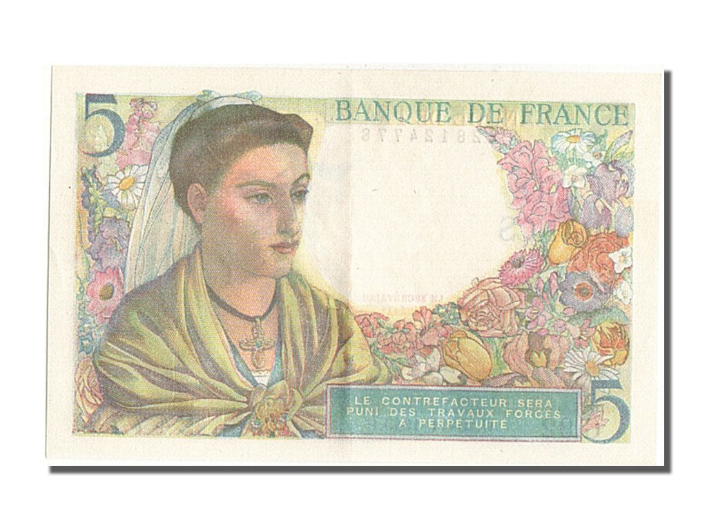 France, 5 Francs, 5 F 1943-1947 ''Berger'', 1943, KM #98a, 1943-11-25,...