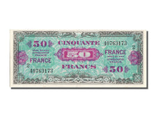 Geldschein, Frankreich, 50 Francs, 1945 Verso France, 1944, UNZ-