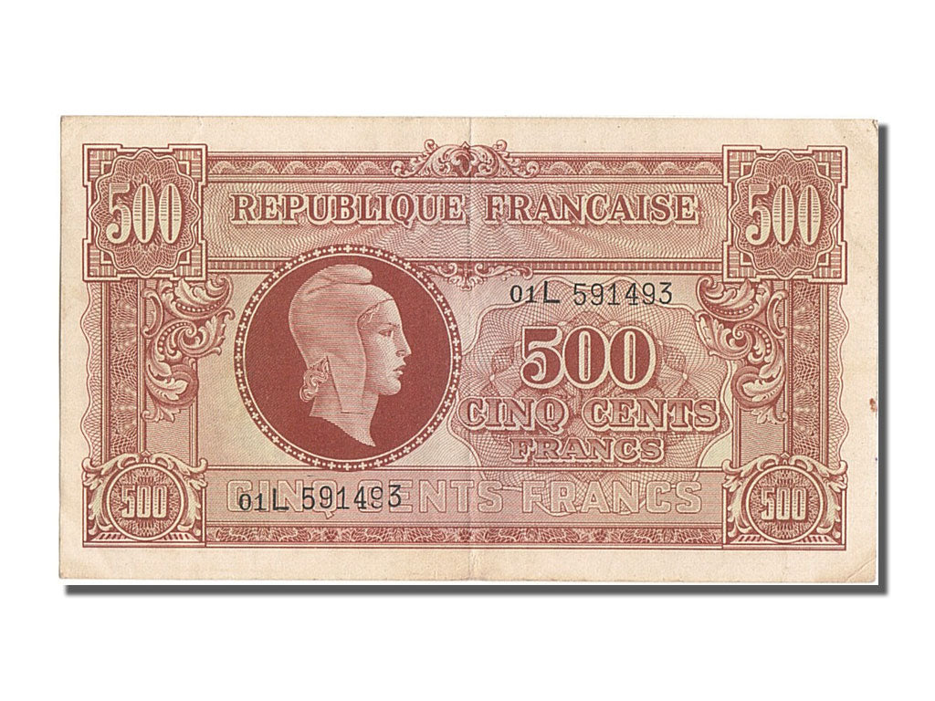 Billet, France, 500 Francs, 1943-1945 Marianne, 1945, SUP, Fayette:VF11.01