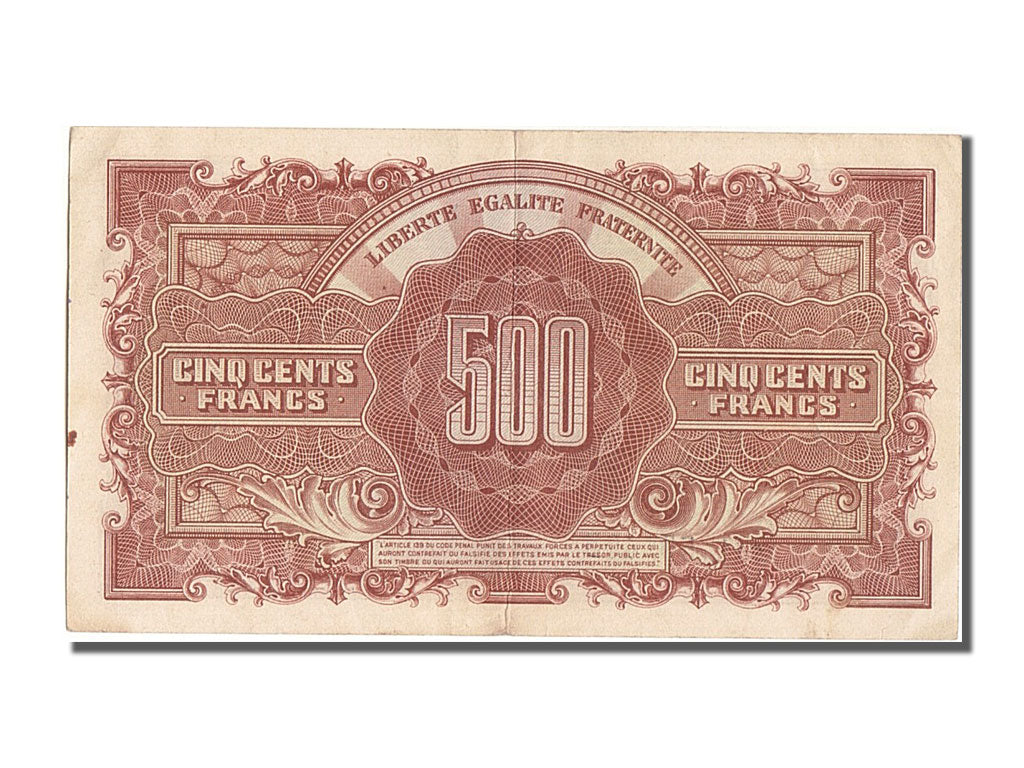 Billet, France, 500 Francs, 1943-1945 Marianne, 1945, SUP, Fayette:VF11.01