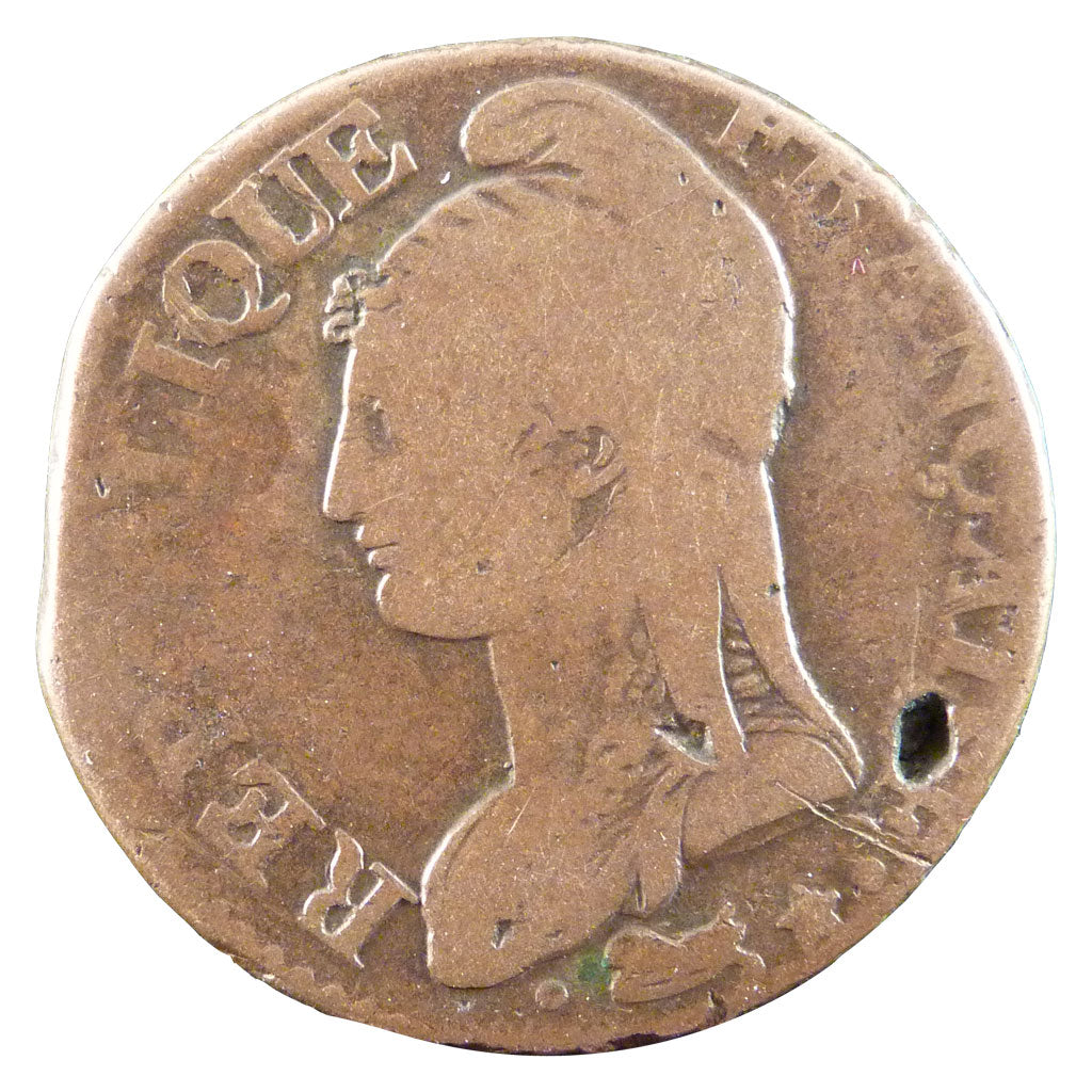 FRANCE, Dupré, 5 Centimes, 1798, Bordeaux, F(12-15), Bronze, Gadoury #126, 10.00