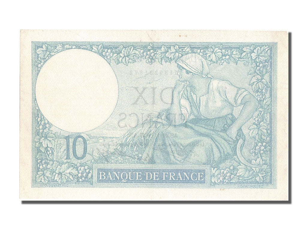 France, 10 Francs, 10 F 1916-1942 ''Minerve'', 1927, KM #73d, 1927-11-26,...