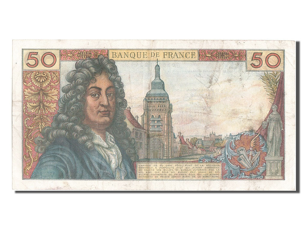 Francia, 50 Francs, 50 F 1962-1976 ''Racine'', 1969, KM:148c, 1969-08-07, MB+...