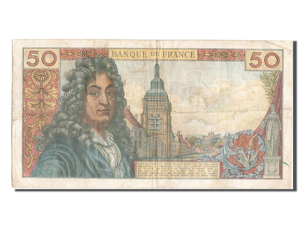 France, 50 Francs, 50 F 1962-1976 ''Racine'', 1970, KM #148c, 1970-11-05,...