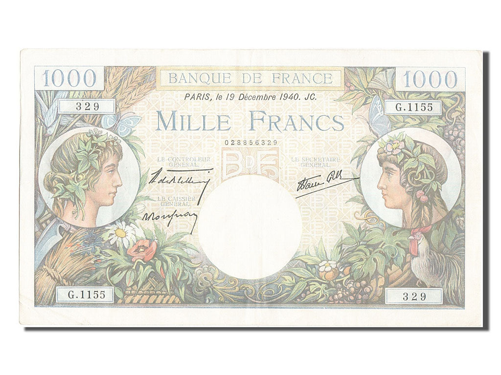 1000 Francs type Commerce et Industrie