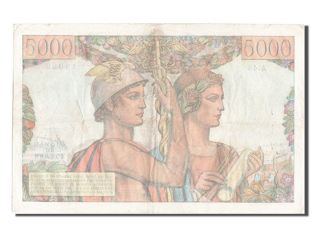 5000 Francs type Terre et Mer