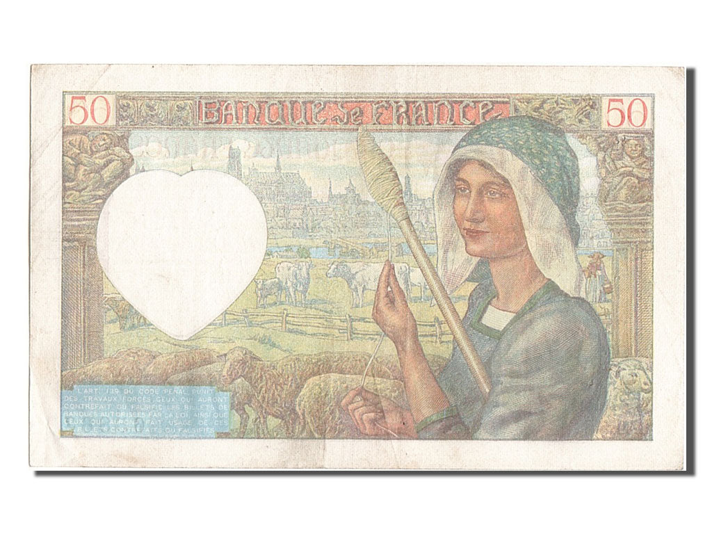 Francia, 50 Francs, 50 F 1940-1942 ''Jacques Coeur'', 1941, KM:93, 1941-04-24...