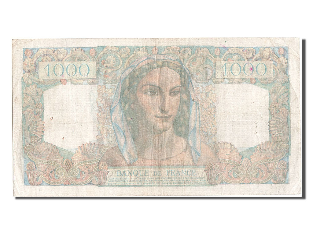 Francia, 1000 Francs, 1 000 F 1945-1950 ''Minerve et Hercule'', 1951, KM:130b...
