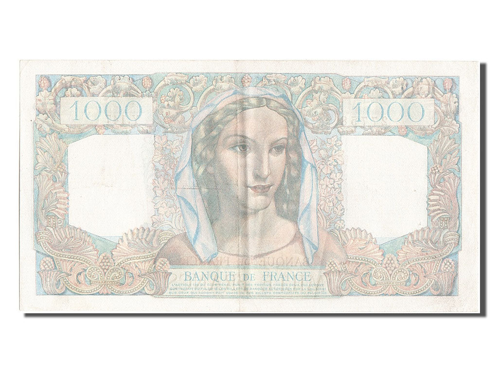 France, 1000 Francs, 1 000 F 1945-1950 ''Minerve et Hercule'', 1945, KM #130a,..