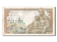 France, 1000 Francs, 1 000 F 1942-1943 ''Déesse Déméter'', 1942, KM #102, 194...
