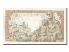 France, 1000 Francs, 1 000 F 1942-1943 ''Déesse Déméter'', 1943, KM #102, 194...