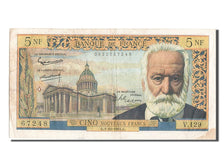Francia, 5 Nouveaux Francs, 5 NF 1959-1965 ''Victor Hugo'', 1964, KM:141a, 19...
