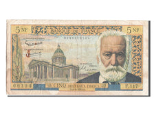 France, 5 Nouveaux Francs, 5 NF 1959-1965 ''Victor Hugo'', 1964, KM #141a,...