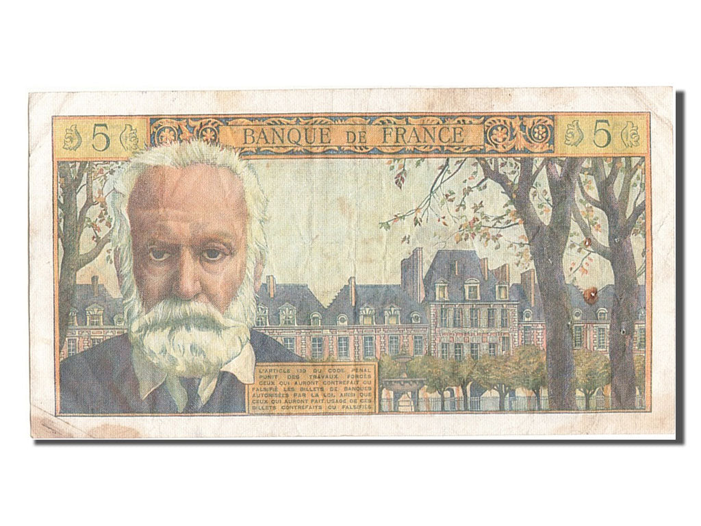 France, 5 Nouveaux Francs, 5 NF 1959-1965 ''Victor Hugo'', 1964, KM #141a,...