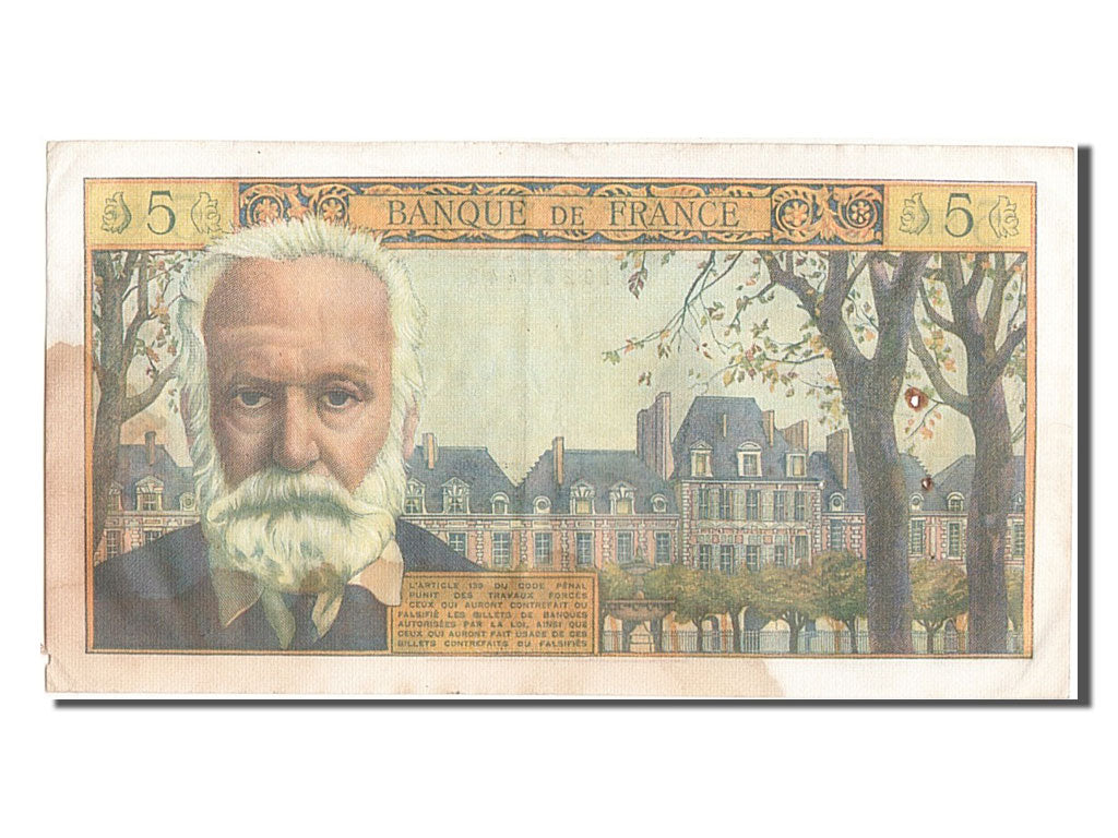 France, 5 Nouveaux Francs, 5 NF 1959-1965 ''Victor Hugo'', 1964, KM #141a,...