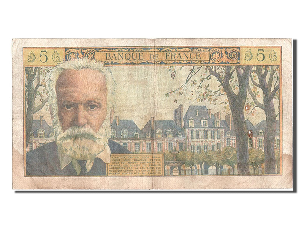 France, 5 Nouveaux Francs, 5 NF 1959-1965 ''Victor Hugo'', 1964, KM #141a,...