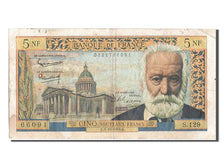 France, 5 Nouveaux Francs, 5 NF 1959-1965 ''Victor Hugo'', 1964, KM #141a,...