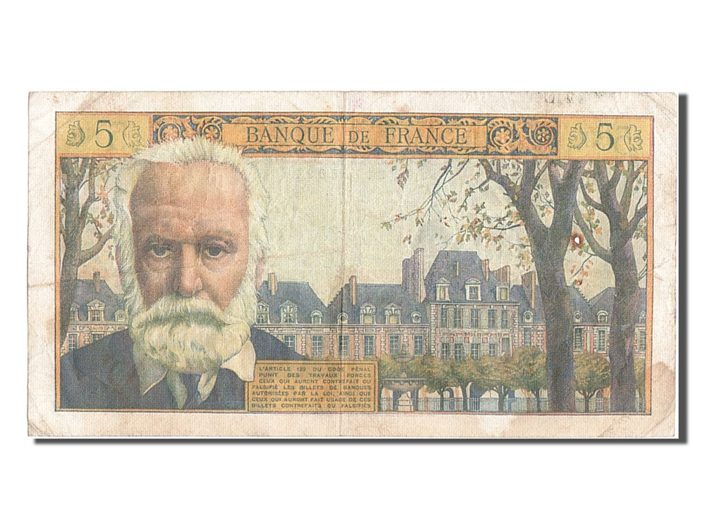 France, 5 Nouveaux Francs, 5 NF 1959-1965 ''Victor Hugo'', 1964, KM #141a,...