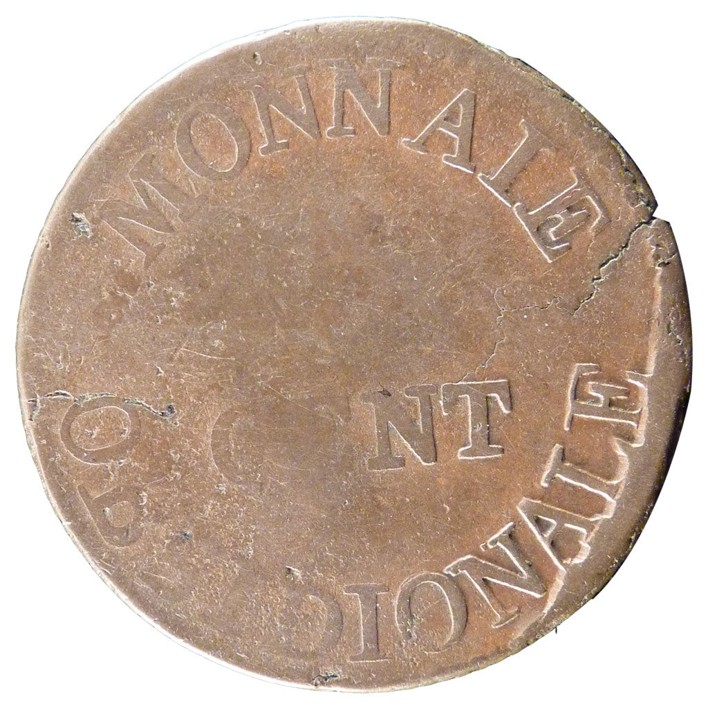 FRANCE, 5 Centimes, 1814, VF(20-25), Bronze, Gadoury #129d, 13.30