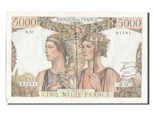 Banknot, Francja, 5000 Francs, Terre et Mer, 1954, 1951-04-05, EF(40-45)