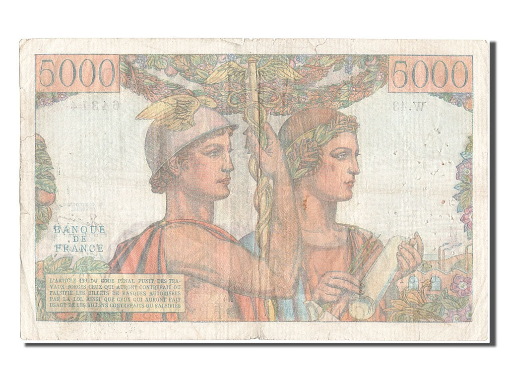 5000 Francs type Terre et Mer
