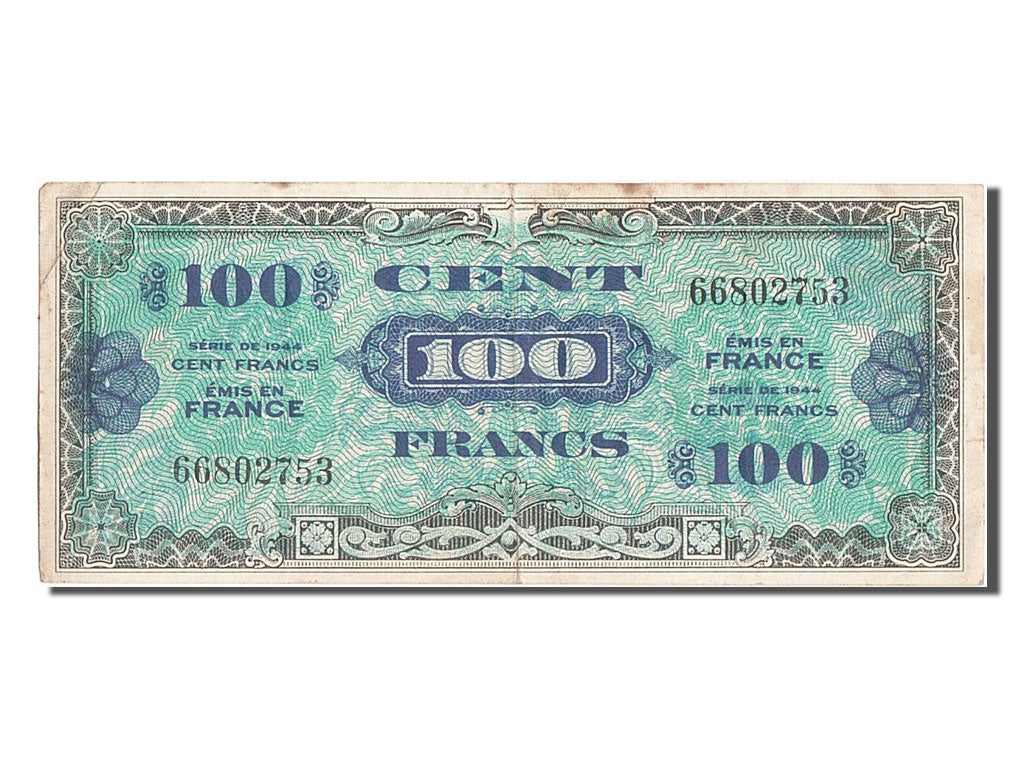 France, 100 Francs, 1944 Flag/France, 1944, KM #105a, EF(40-45), 66802753,...
