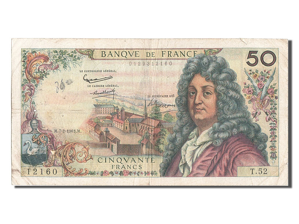 France, 50 Francs, 50 F 1962-1976 ''Racine'', 1963, KM #148a, 1963-02-07,...