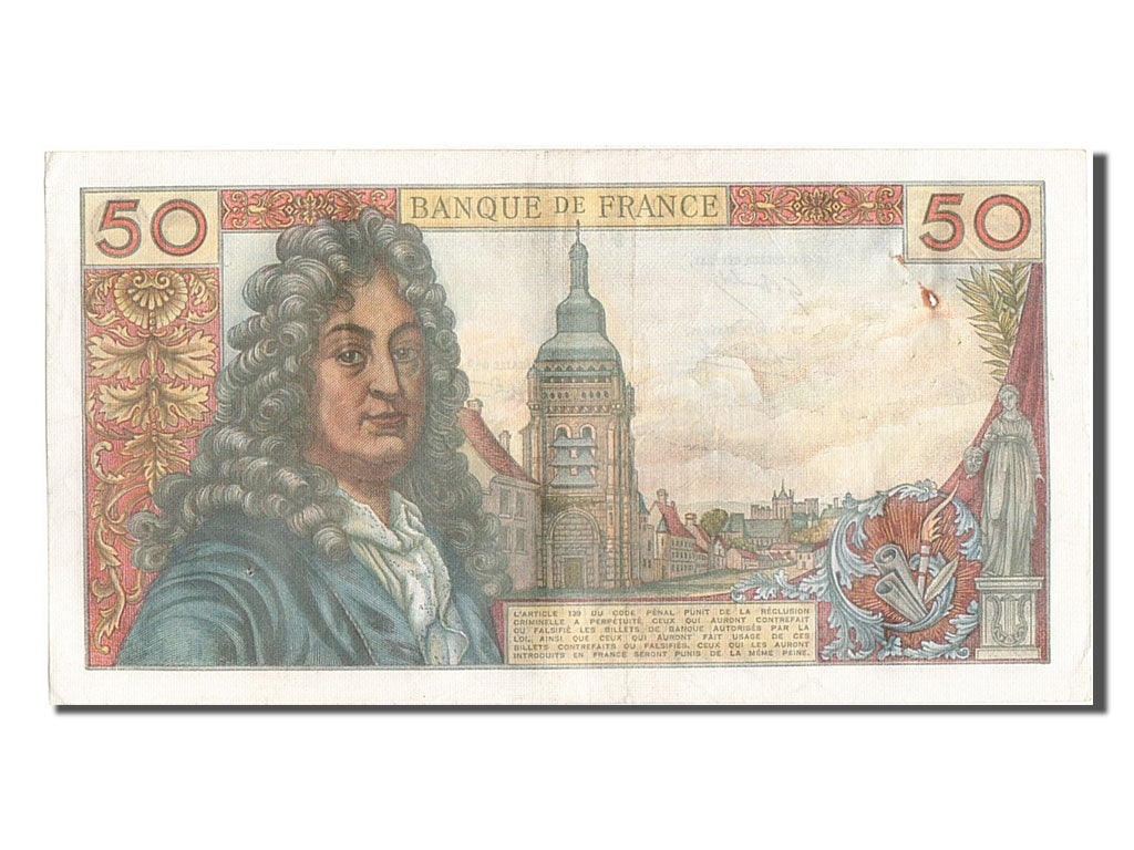 France, 50 Francs, 50 F 1962-1976 ''Racine'', 1967, KM #148c, 1967-12-07,...