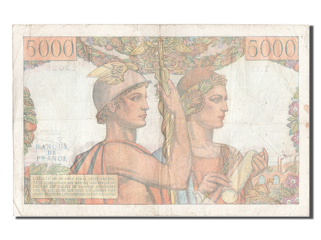 5000 Francs type Terre et Mer